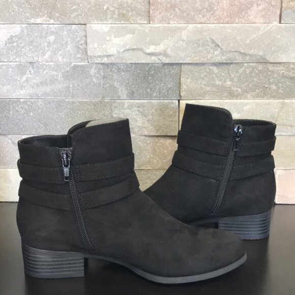 Charter Club Womens Jaimee Microsuede Strapped Booties - Picture 2 of 6